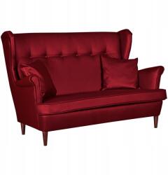  Skandináv Öko-Bőr Karosszékes Kanapé, Nem Átalakítható, Family Furniture, Bordó