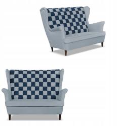  Carol Duo Skandináv Szárnyas Kanapé Family Furniture Szürke És Sötétkék