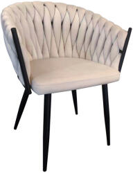  Étkezőszék, világosbézs Velvet szövet/fekete, BLER