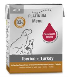 PLATINUM Menu Iberico+Turkey - nedvestáp felnőtt kutyák számára 375 g - pepita