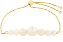  Arannyal Bevont Ezüst Karkötő Barokk Édesvízi Tenyésztett Gyönggyel, PCY11653