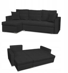  Figo Sarokkanapé Sarokfunkcióval Family Furniture Fekete