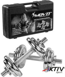  Kézisúlyzó szett MOVIT króm 2x10 kg (20040011)