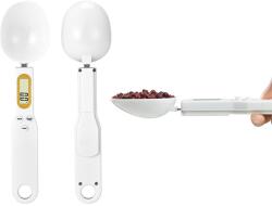HDWR Konyhai kanál 500 grammig, kanál mérleg, elektronikus, gramm, LCD kijelző, lítium elem, képernyő szünet, mérleg tára, mértékegység átalakítás, fehér, súly HDWRPRO-K500G (wagPRO-K500G)