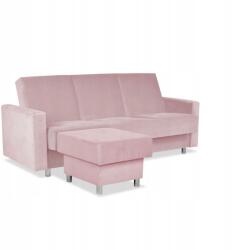  Alicja Sarokkanapé Ágy Puffal, Family Meble, Rózsaszín