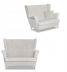  Rene Estella Bézs Skandináv Szárnyas Kanapé Family Furniture Bézs Kordbársony