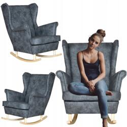  Grey Hintaszék Szárnyas Háttámlával, Ökológiai Bőr, Ari Skandináv Stílus, Family Furniture