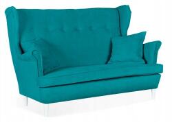  Ari Skandináv Szárnyas Kanapé, Nem Átalakítható Family Furniture Türkizkék Velúr