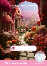 ICO Olvasónapló, tűzött, A5, 32 lap, 4. osztály, ICO "Süni Mesefüzet", virágok (TICSUOL04V)