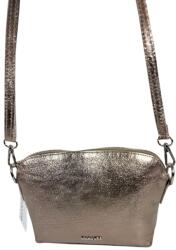 RIALTO fém logós , íves zippes, fémes bronz színű, kis bőr divattáska RX354PERL-07 - taskaweb