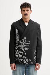 Kenzo férfi blézer gyapjú hozzáadásával - fekete 48