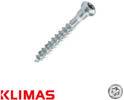 Klimas WKLC-50030-B erősített csavar sarokvashoz - 5x30 (TX, horganyzott) (WKLC-50030-B)