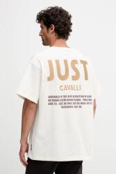 Just Cavalli pamut póló - bézs L - answear - 57 990 Ft