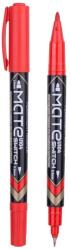 Deli Marker permanent cu 2 capete, rosu, DELI Mate (DLEU10440)