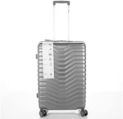 ORMI sötét ezüst polycarbonát négy kerekű közepes bőrönd k-2306-24