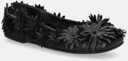 AGL bőr balerina cipő Ceramic Full Flowers - fekete Női 39