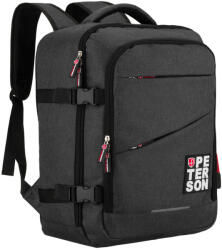  Peterson Utazó Hátizsák-PTN PLG-04-T BLACK+RED- Fekete Piros (5903051202223)