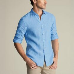 Charles Tyrwhitt Pure Linen Shirt - Ocean Blue - L