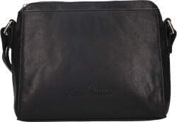 Greenwood Geantă de mână crossbody din piele Greenwood Melony - neagra