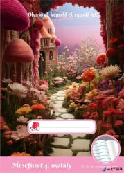 ICO Olvasónapló, tűzött, A5, 32 lap, 4. osztály, ICO "Süni Mesefüzet", virágok (7500130011) - alter