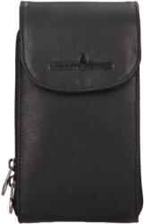 Greenwood bőr telefontok mobiltelefonhoz és dokumentumokhoz - fekete