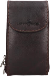 Greenwood bőr telefontok mobiltelefonhoz és dokumentumokhoz - sötétbarna