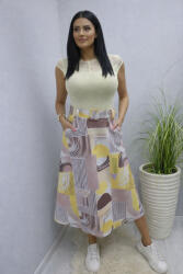  Gyönyörű színes mintás szoknya övvel (727646)