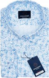 Massaro Elegáns, prémium minőségű férfi ing lycrával, mintás, Regular-fit szabású, alkalmi viseletre