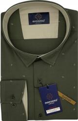 Massaro nagy méretű zöld elegáns férfi ing Regular-fit lycra anyaggal