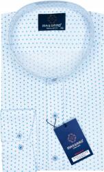 Massaro Nagy Méret Elegáns, alkalmi fehér férfi ing állógallérral, Regular-fit szabás