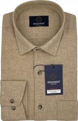 Massaro Prémium bézs flanel férfi ing zsebbel, Regular-fit MS041637