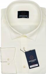 Massaro Elegáns sima ekrü Prémium férfi ing lycra Slim-fit