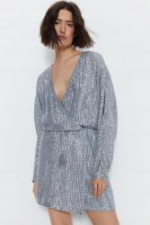 Warehouse Kék, Ruha , hosszú ujjú, rugalmas derékú miniruha, Warehouse 40