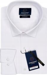 Massaro Elegáns, karcsúsított szabású, fehér férfi ing finom, strukturált mintával