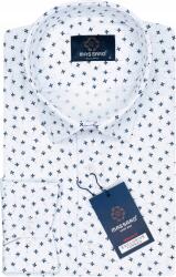 Massaro Elegáns fehér Premium férfi ing mintával, Regular-fit MS014402