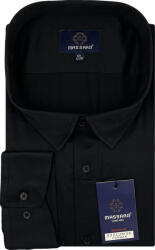 Massaro Nagy méretű, elegáns fekete férfi ing lycrával, Regular-fit szabású