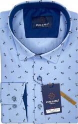 Massaro Égszínkék, lycrás férfi ing apró mintával és szegéllyel, Slim-fit szabás, MS034561