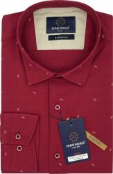 Massaro Prémium Slim-fit férfi ing, apró mintás, lycrával, piros MS034547