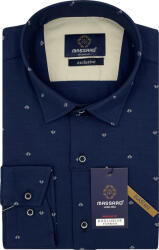 Massaro Sötétkék mintás férfi ing lycrával, regular-fit szabású MS034325