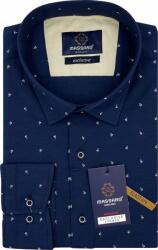 Massaro Sötétkék, lycrás férfi ing, apró mintás, normál szabású (regular-fit) MS034219