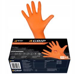 4WRK Nitril kesztyű 4WRK 4GRIP Orange méret 11 XXL 50 db (4GRIP RĘKAWICE NITRYLOWE BEZPUDROWE DIAMOND)