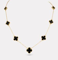  Lóhere alakú nyaklánc ónixszal Scarlett