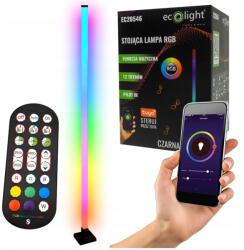 Ecolight Álló Padló Lámpa Rgb Zene Fekete Sarok Távirányító Tuya Alkalmazás (EC20546)