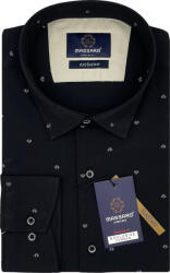 Massaro Fekete férfi ing lycra mintával regular-fit MS034301