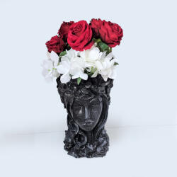 Aranjamente florale - Vaza Venus Flower Lady, black fara aranjament