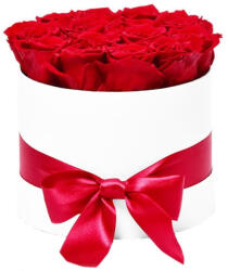 Aranjamente florale - Aranjament floral Trandafiri parfumati de sapun, in cutie alba Luxury M Albastru