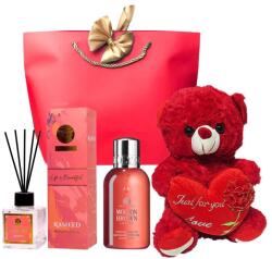 Vivian Gray - Set Gentle Moments cu ursulet, parfum de camera si gel de dus in punga cu funda