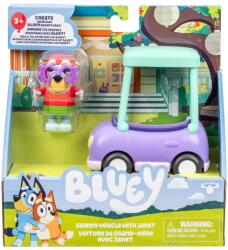 Bluey Set de joaca cu figurina, Bluey, Janet si masina bunicii Figurina