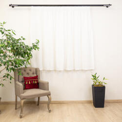 Hiko Perdea alba, scurta, tip in cu dantela Hiko Angie's Duck pentru geam bucatarie sau balcon, pentru galerie sau sina, cu rejansa Premium creion de 6, 5cm (100007566)