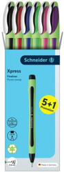 Schneider Tűfilc készlet, 0, 8 mm, SCHNEIDER "Xpress", 6 különböző szín (190086) - nyomtassingyen